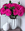 Huge flower bouquet of pink roses in a white vase