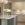Display of huge white hydrangea bouquet in modern kitchen