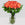 Boosted huge flower bouquet of 20 Floralty orange flowers in glass vase